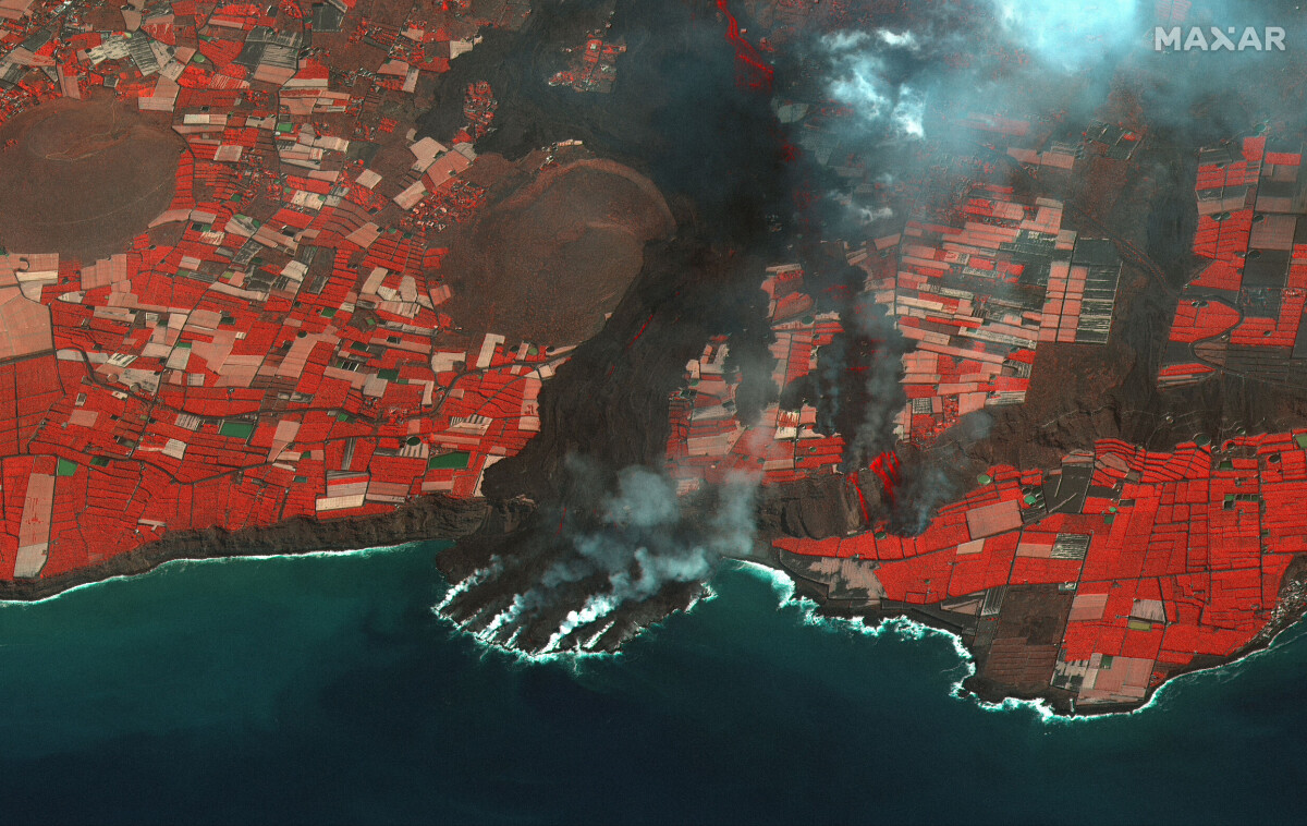 La Palma, infraröd färg.
