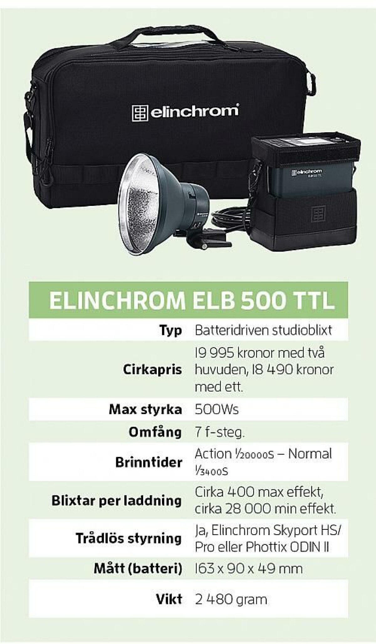 Test: Elinchrom ELB 500 TTL – kraftfull och smidig