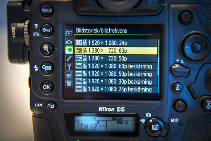 Nikon D5 filmar i 4K i 1:1 mot sensorn, vilket innebär att ingen lineskipping behöver användas, men att bilden blir beskuren. FOTO: Calle Rosenqvist