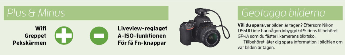 Nikon D5500 – både wifi och pekskärm
