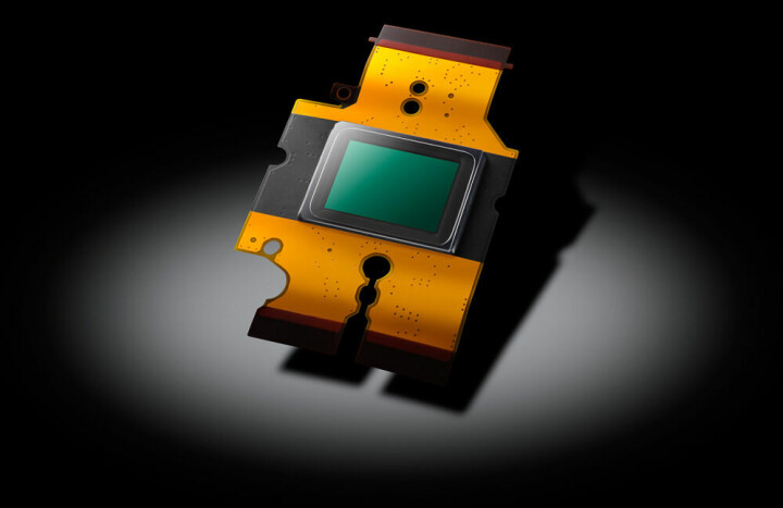 En 12 megapixlar micro fourthirds-sensor på en Panasonic GF3 - 17,3 x 13 mm.