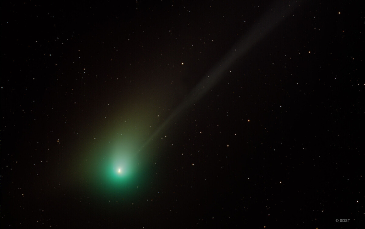 Den 19 januari 2023 fotograferade Christian Bergquist denna bild av kometen med Swedish deep sky telescope (SDST).