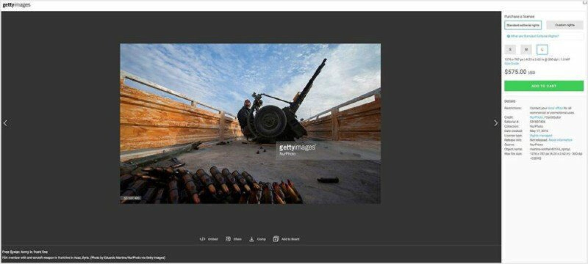 En av de bilder som Getty Images sålt med Eduardo Martins som fotograf. Nu har både Getty och BBC tagit ner det material som de fått levererat från Martins.