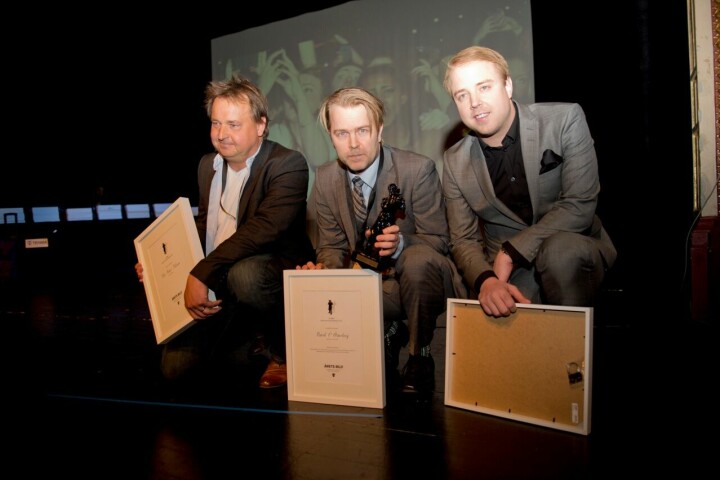 Vinnarna i Årets Kultur/Nöjesbild 2014: Från vänster: Nils Petter Nilsson, Patrik C Österberg och Andreas Bardell. Foto: Sara Strandlund