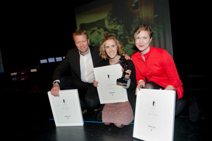 Vinnarna i Årets Featurebild 2014: Från vänster: Jonas Lindkvist, Anna Tärnhuvud och Anna Wahlgren. Foto: Sara Strandlund