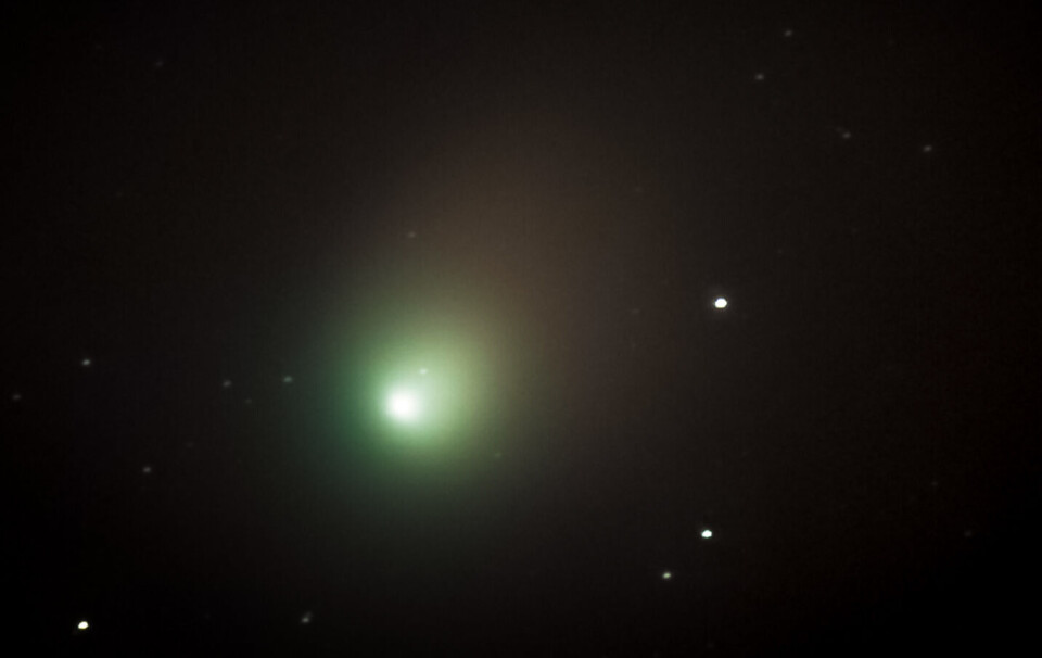 Kometen C/2022 E3 (ZTF) fotograferad med systemkamera 26 januari 2023.