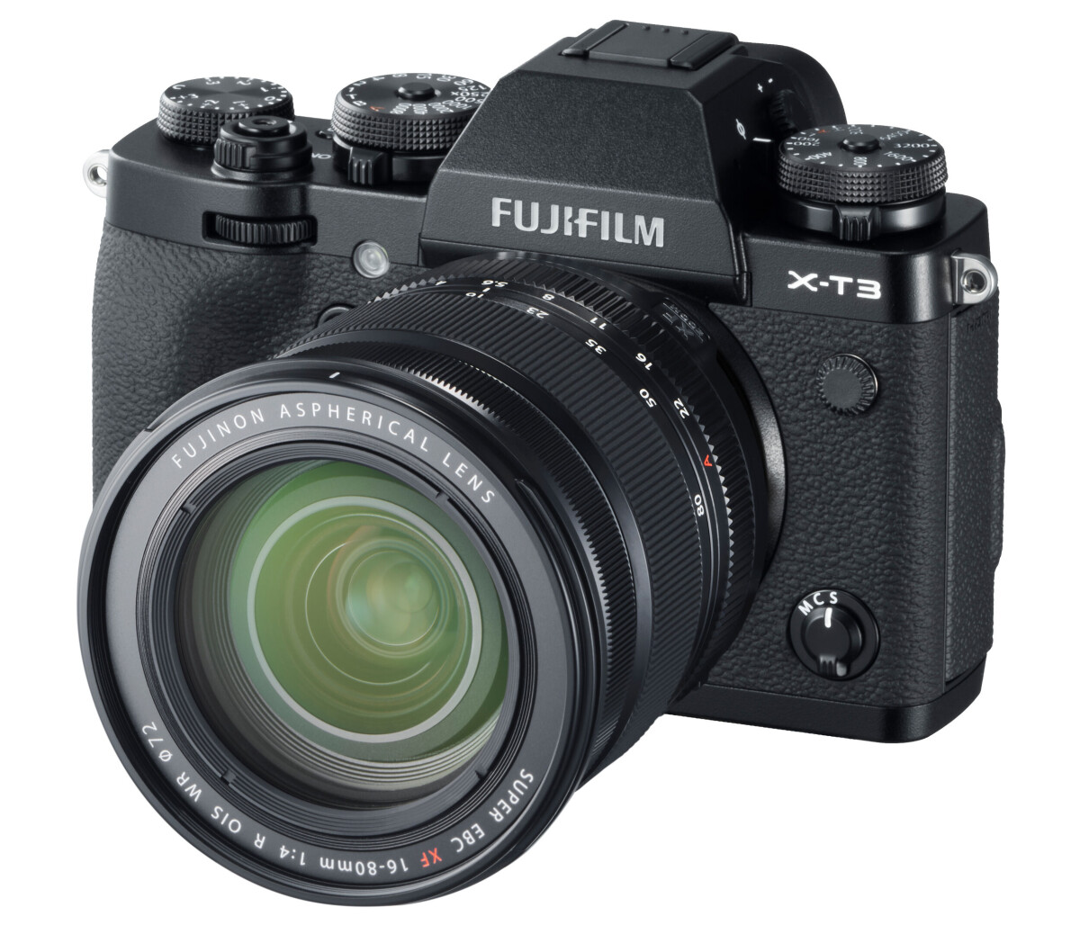 Fujinon XF16–80mm F4 R OIS WR monterad på en Fujifilm X-T3.