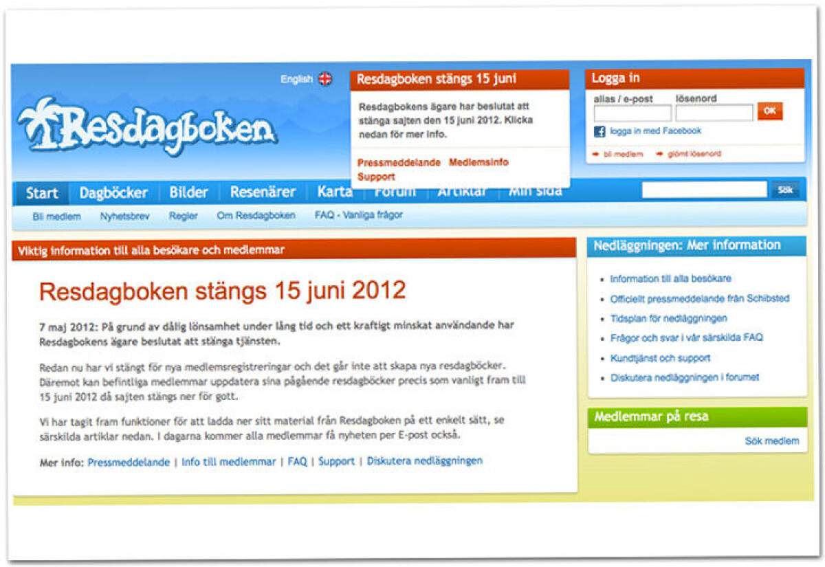 Rädda dina bilder på Resdagboken