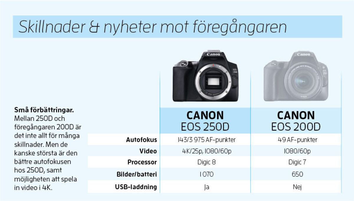 Test: Canon EOS 250D – ett superkompakt insteg