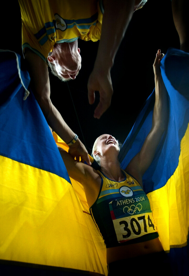 Carolina Klüft under OS i Aten 2004.