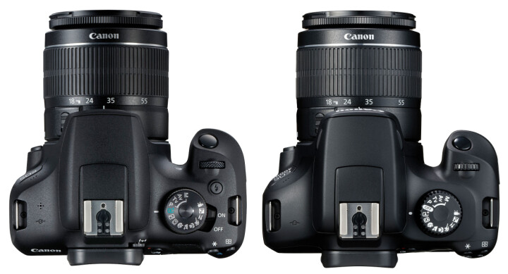 Canon EOS 2000D till vänster och 4000D till höger.