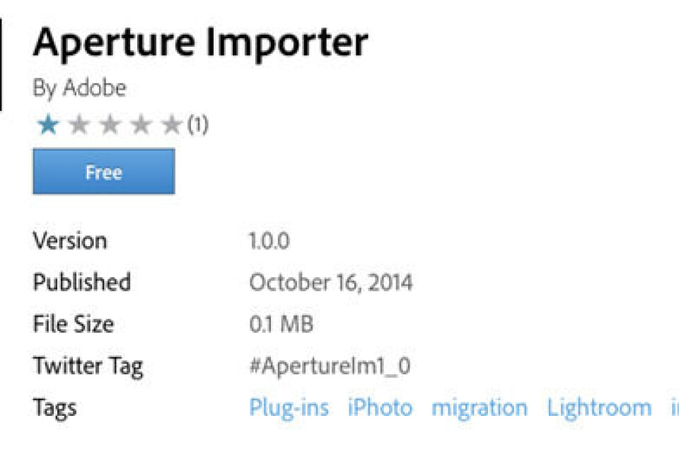 Adobe släpper importverktyg för Apertureanvändare