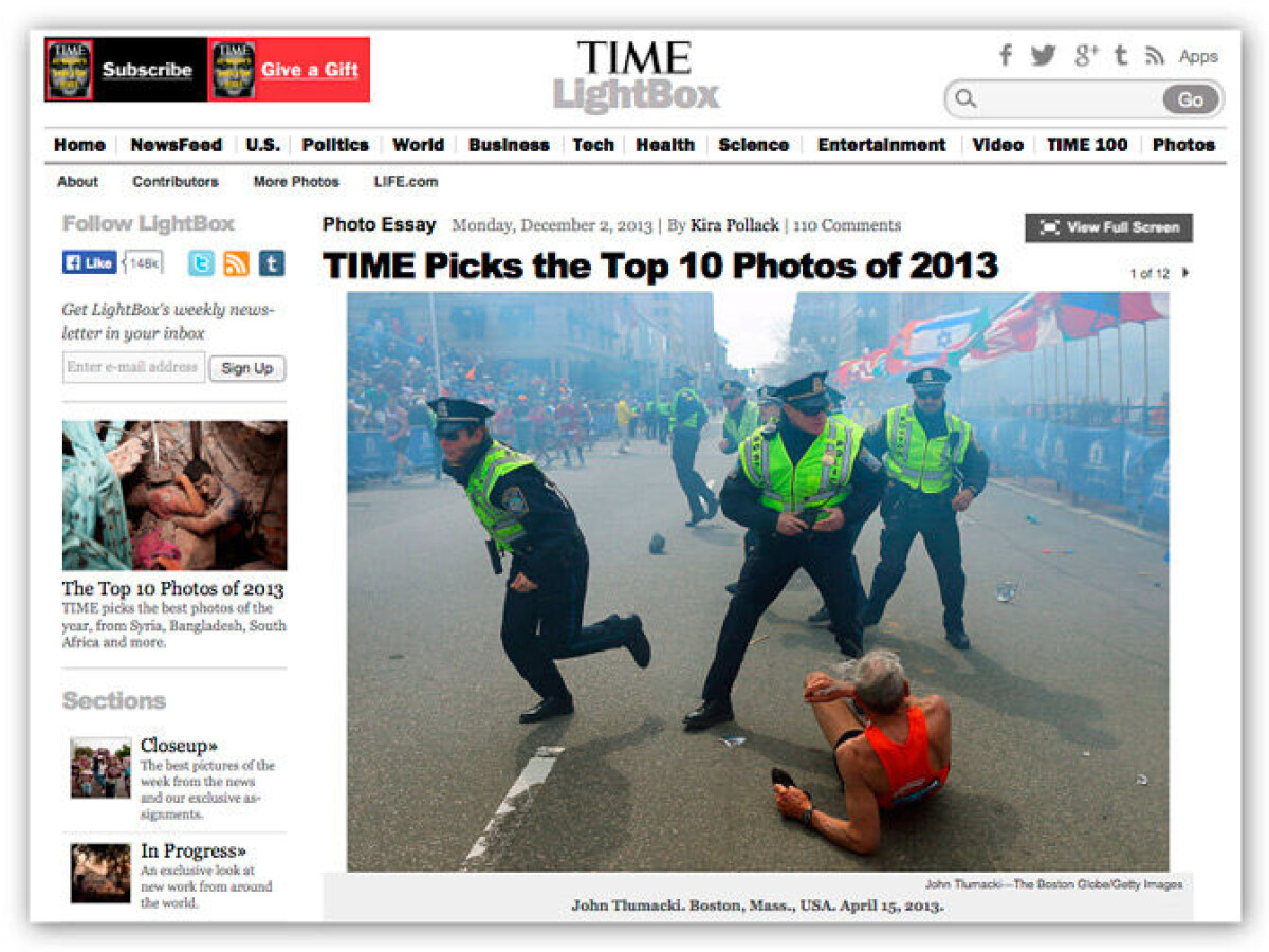 Times väljer ut årets nyhetsbilder
