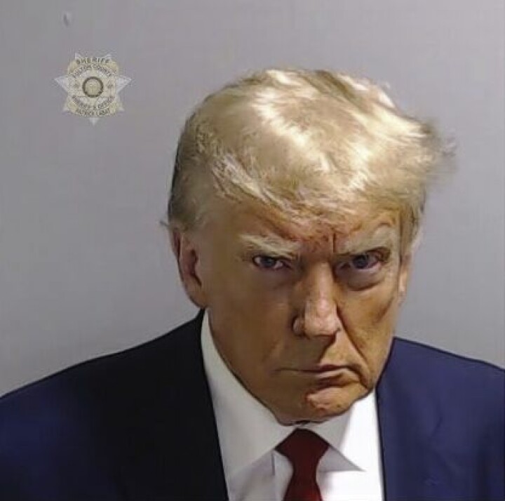 Donald Trumps mugshot.
