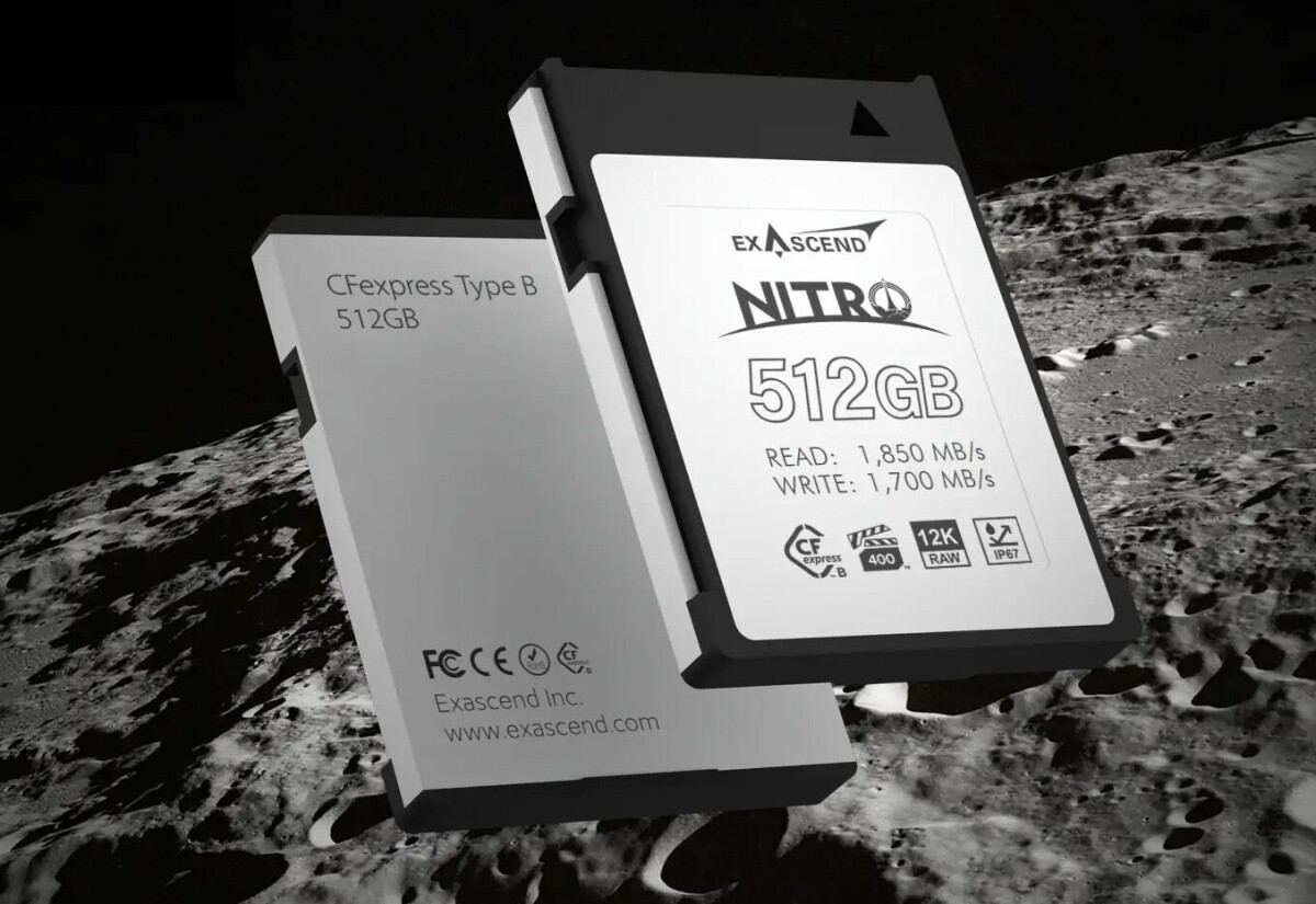 Exascend Nitro – videoinriktat CFexpress-kort på 512 GB