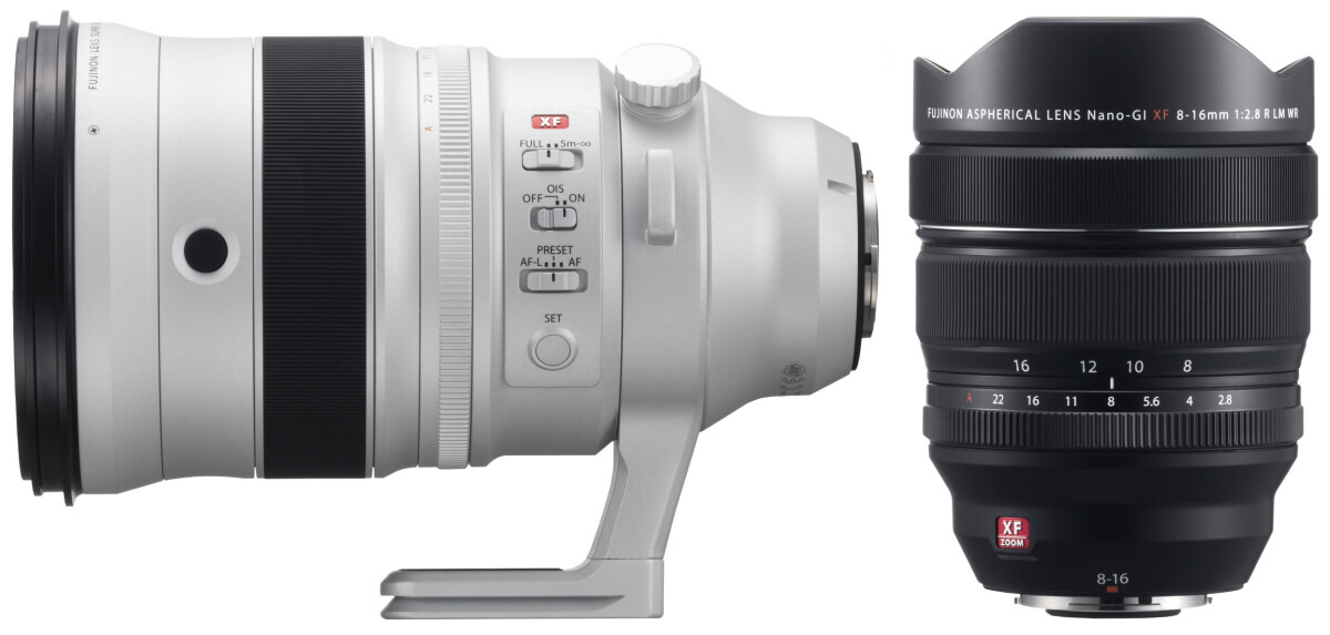 Nytt från Fujifilm: Ett ljusstarkt teleobjektiv på 200mm f/2 och en vidvinkelzoom på 8–16mm f/2,8.