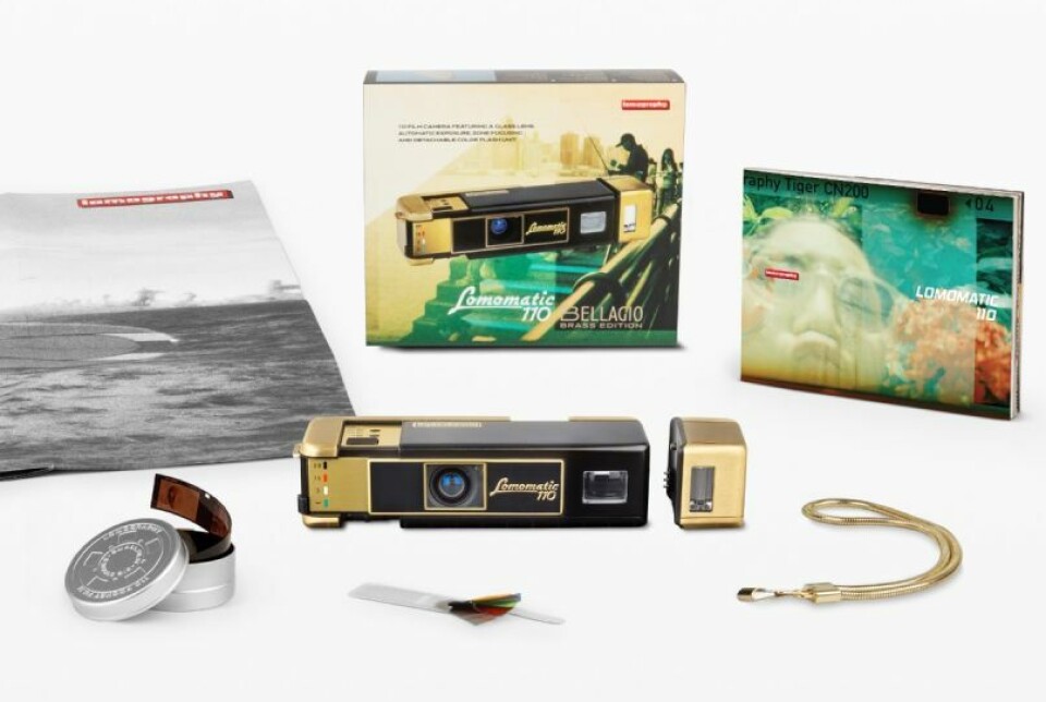 Lomomatic 110 Bellagio Brass Edition –stilig direktfilmskamera