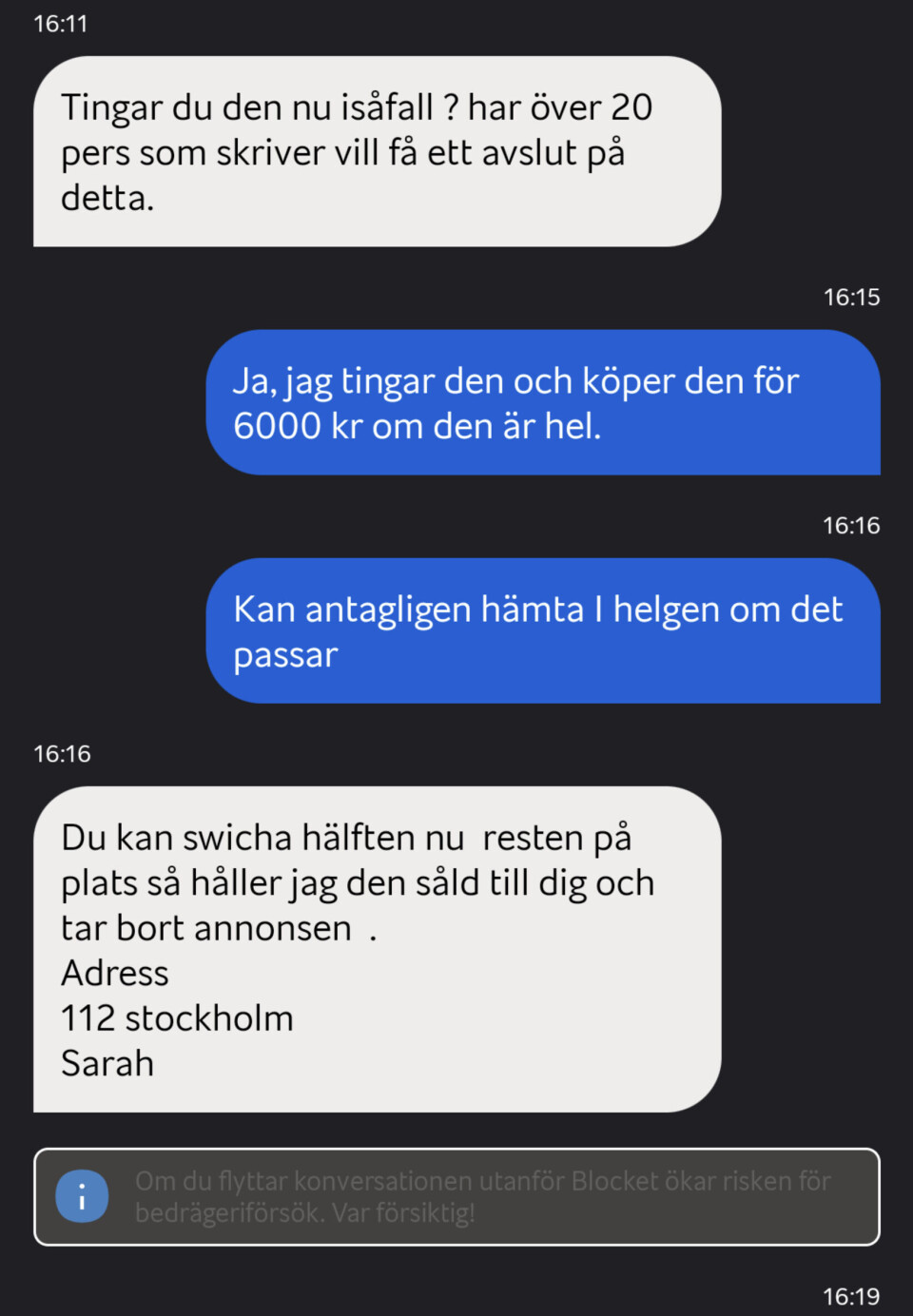 Swish-bluffar är vanliga – betala aldrig i förväg.