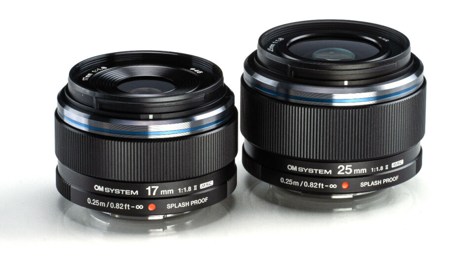 M.Zuiko Digital 17mm f/1,8 II och 25mm f/1,8 II.