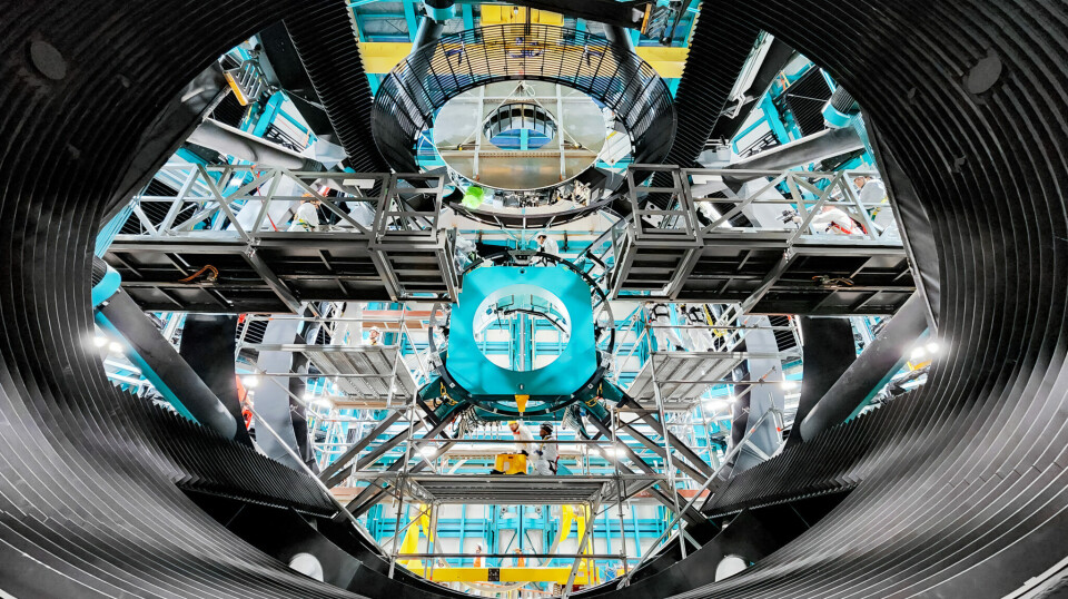 Installationen av LSST i Rubinobservatoriet.