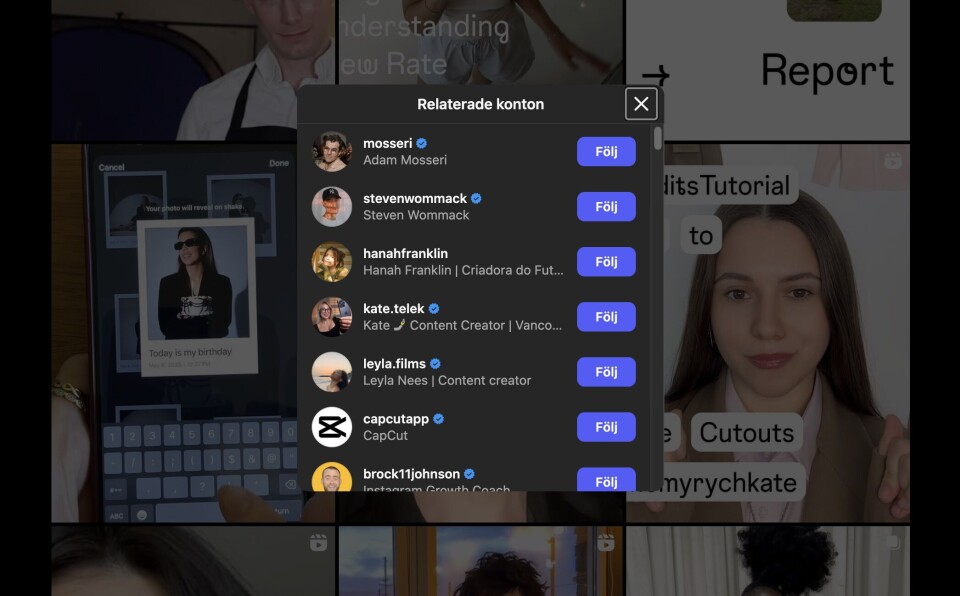 Instagrammare med över 100 000 följare får fler funktioner