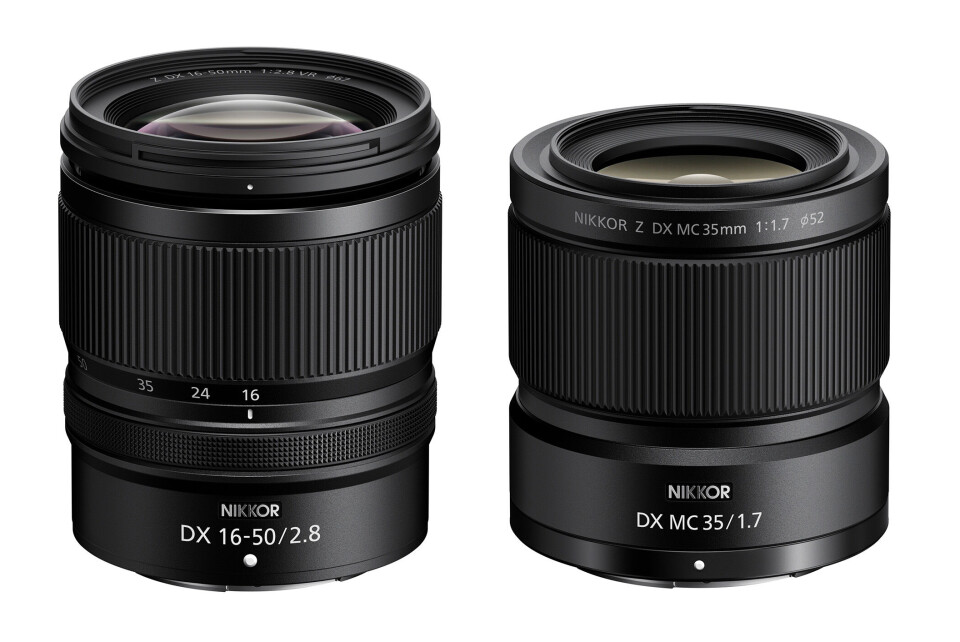 Nikon Nikkor Z DX 16-50mm f/2,8 VR & Z DX MC 35mm f/1,7 släppta